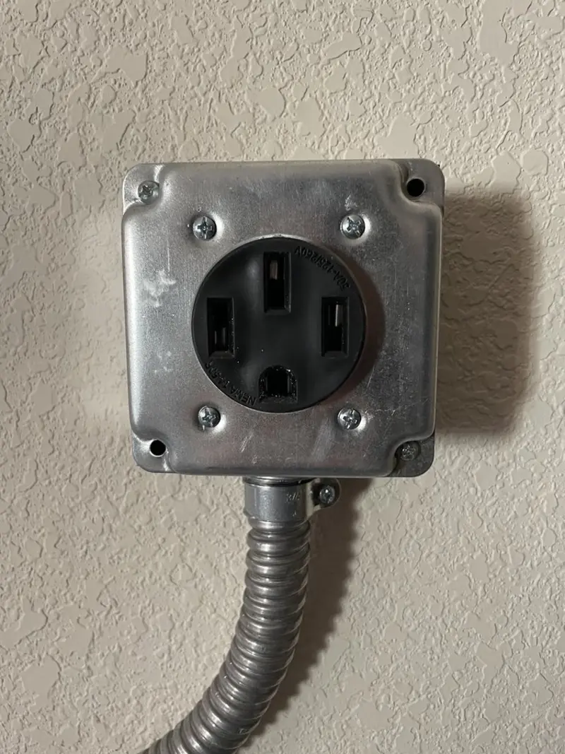 NEMA 14-50 outlet installed for Electrical Panel Upgrade in Arvin